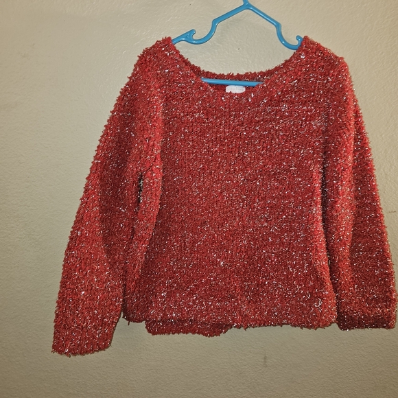 Lucky Penny Other - Cozy Red Textured Knit Sweater